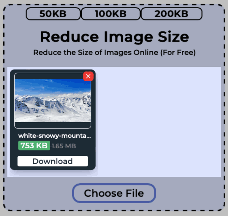 Size of a single image file getting reduced