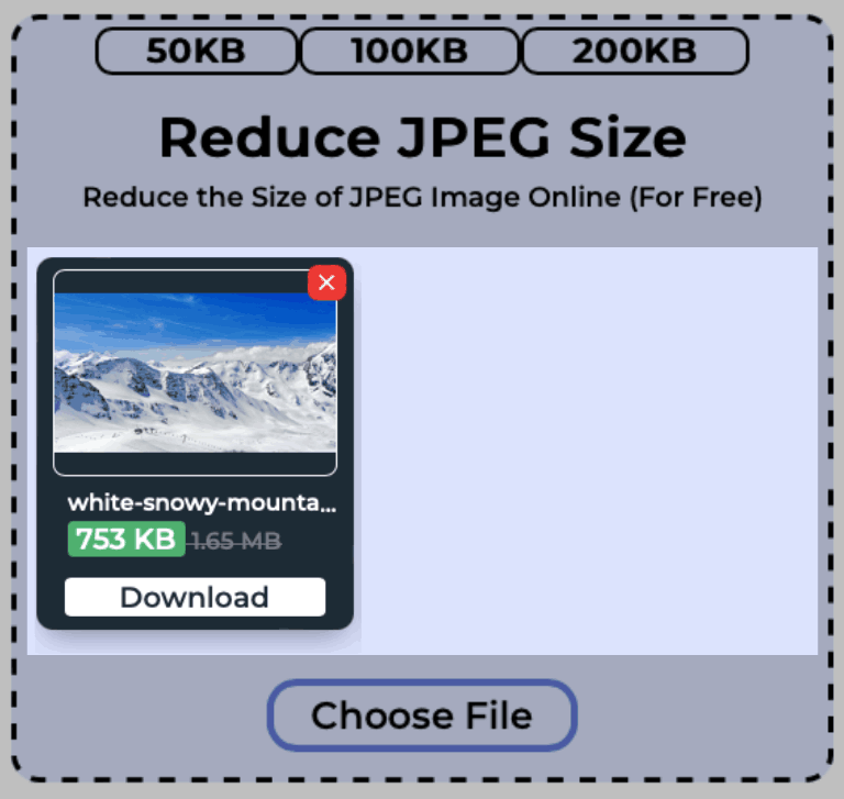 Size of a single JPEG image getting reduced