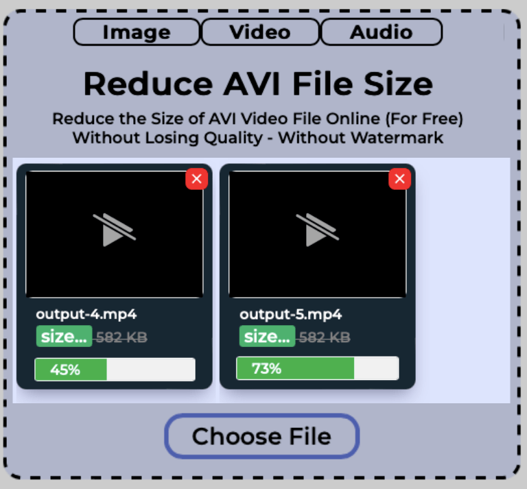 Size of multiple AVI videos getting reduced