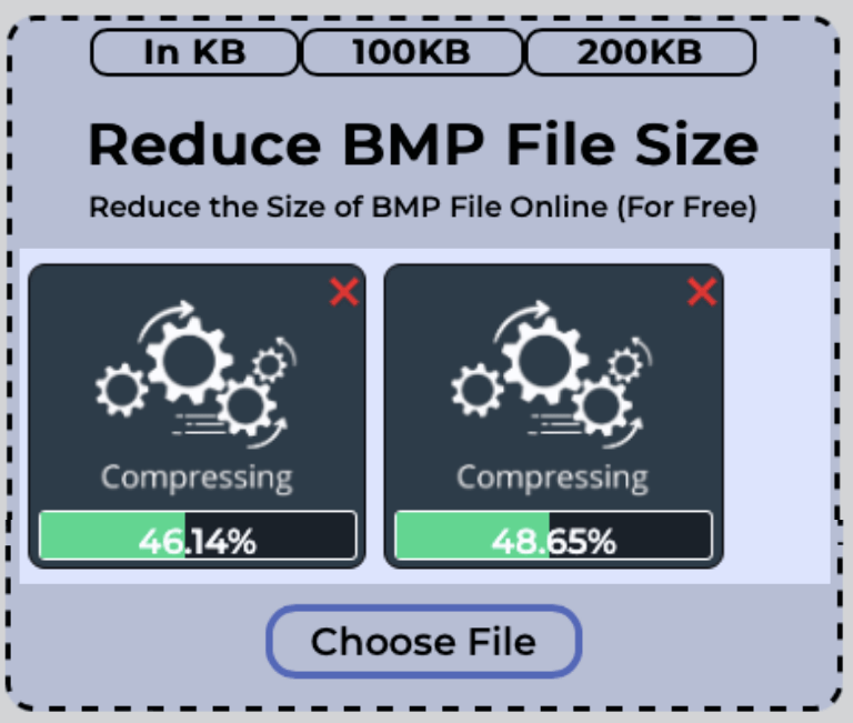 Size of multiple BMP files getting reduced