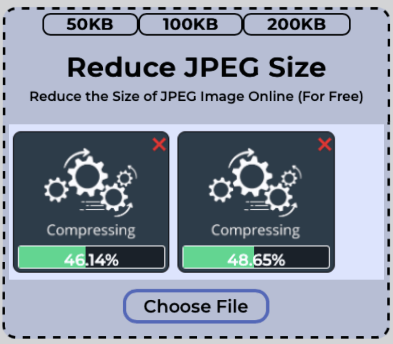 Size of multiple JPEG images getting reduced