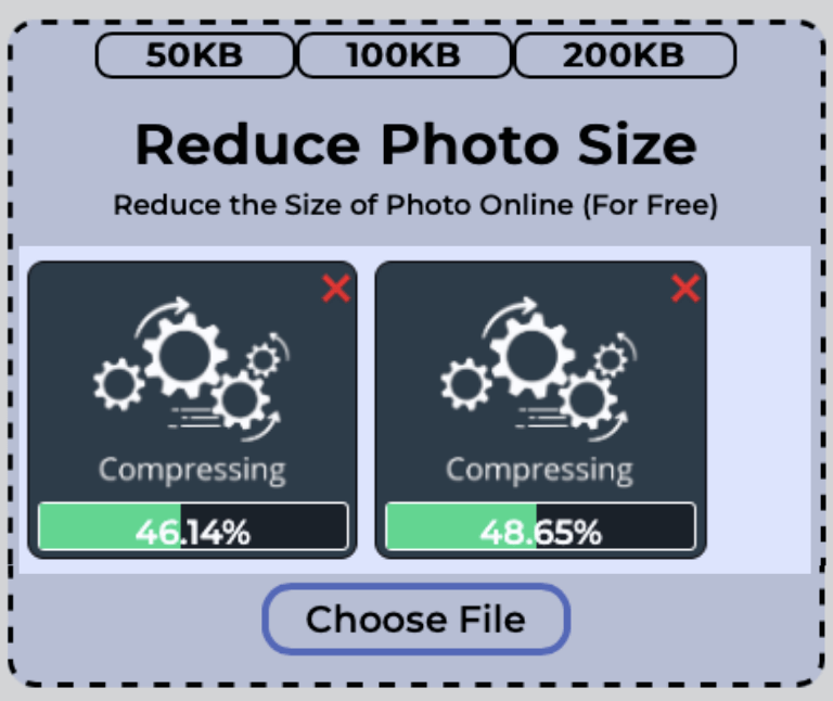 Size of multiple photos getting reduced